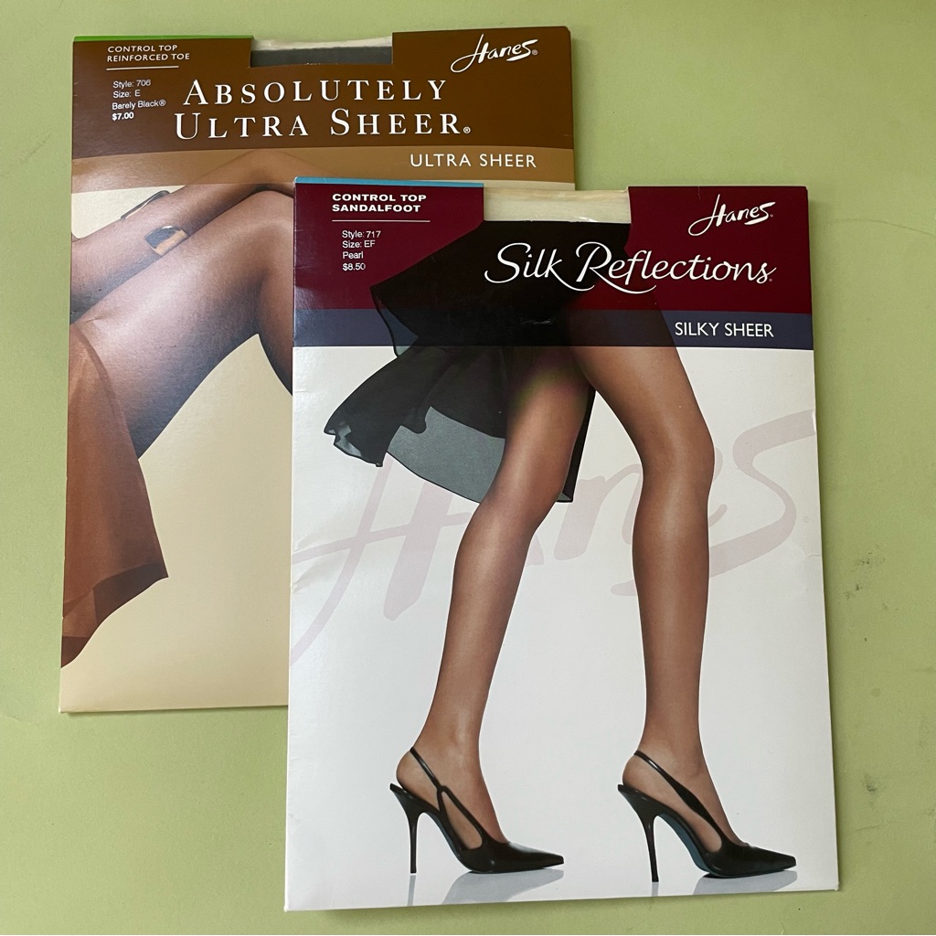 New Hanes Silky Reflections And Absolutely Ultra Sheer Two Pair Of Tights